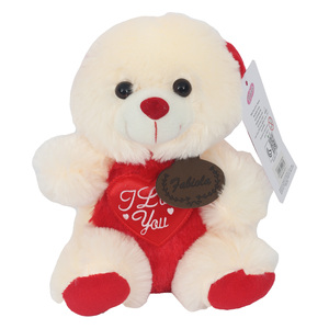 Fabiola Teddy Bear Plush With Heart 20cm YCF-1 Assorted
