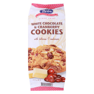 Merba White Chocolate & Cranberry Cookies 200 g