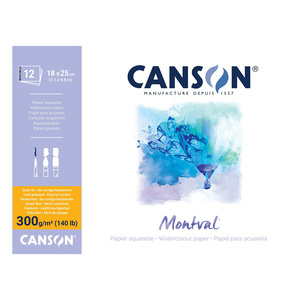 Canson Montval Watercolour Pad 12 Sheet 18 cm X 25 cm 300gm