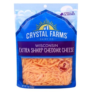 Crystal Farms Wisconsin Extra Sharp Cheddar Cheese 198 g