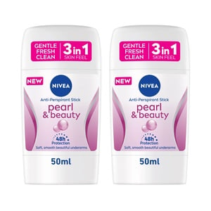 Nivea Antiperspirant For Women Pearl & Beauty Stick Value Pack 2 x 50 ml