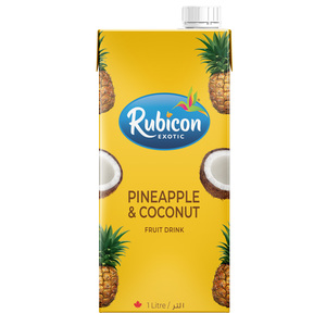 Buy Rubicon Exotic Pineapple & Cocont Fruit Drink 1 Litre Online at Best Price | Fruit Juice Tetra | Lulu Kuwait in Kuwait