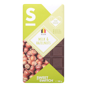 Sweet Switch Belgian Milk Keto Chocolate + Hazelnuts 100 g
