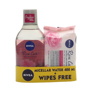 Nivea Micellar Skin Breathe Rose Water 400 ml + Wipes 25 pcs
