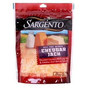 Sargento Off the Block Cheddar Jack Grated Cheese, 8 oz (226 g)
