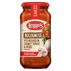 Leggo's Pasta Sauce Bolognese With Mushroom Chunky Tomato & Herb 500 g