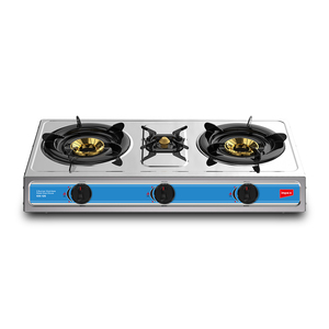 Impex IGS 125 3 Burner Stainless Steel Gas Stove With Auto Ignition