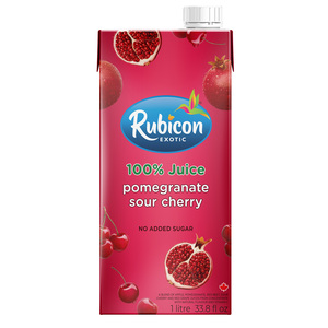 Rubicon Exotic No Added Sugar Pomegranate Sour Cherry Fruit Juice 1 Litre