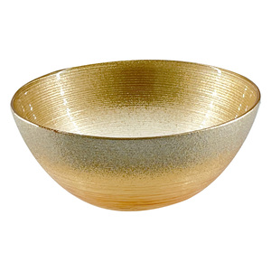 Glascom Decorative Glass Bowl 1pc, Assorted Colors, MRMR-111 718 01303