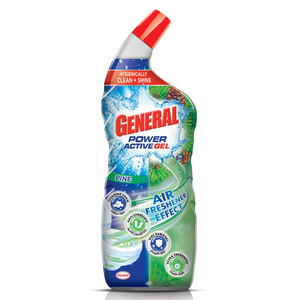 General Toilet Cleaner Power Active Gel With Pine Air Freshener Effect 750 ml
