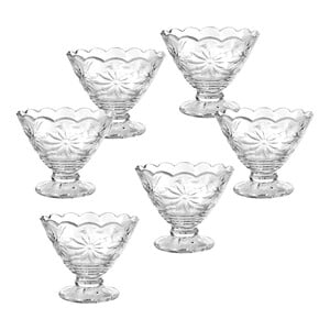 Crystal Drops Ice Cream Cup Set, 6 Pcs, GB1002JH
