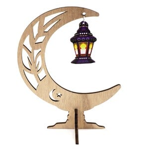 Party Fusion Wooden Eid Decoration, Assorted, RM00278