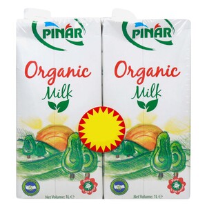 Pinar Full Fat Organic Milk Value Pack 4 x 1 Litres