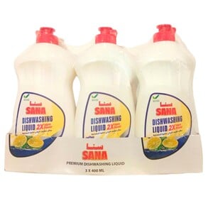 Sana Dishwashing Liquid Lemon Value Pack 3 x 400 ml