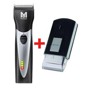 Moser CHROMSTYLE PRO Professional Cord/Cordless Hair Clipper 1871-0181 + Moser Travel Shaver 3615-0052