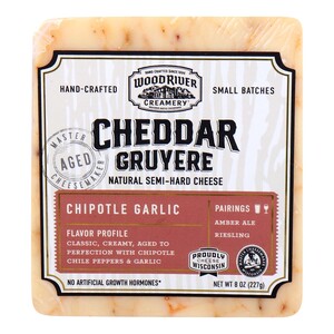 Woodriver Creamery Cheddar Gruyere Chipotle Garlic 227 g