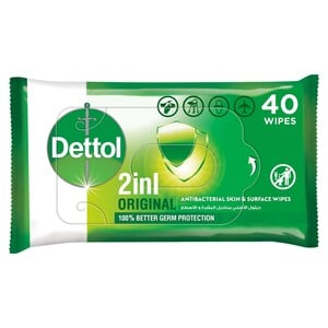 Dettol Original Antibacterial Skin Wipes 40 pcs