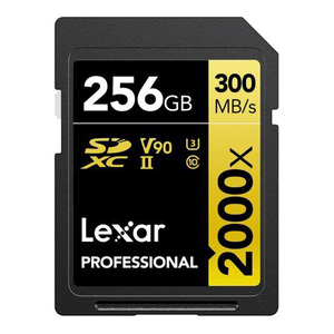 Lexar Professional 256 GB 2000X Sdhc/Sdxc Uhs-Ii Memory Card with 300Mbps Transfer Speed, LSD2000256G-BNNNG