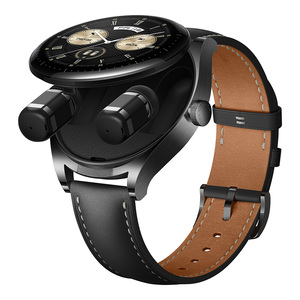 Huawei Watch Buds Steel Case with Black Leather Strap, B19/T0009