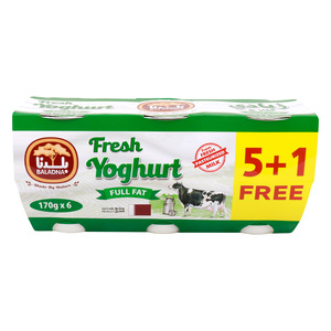Baladna Full Fat Yoghurt  6 x 170 g