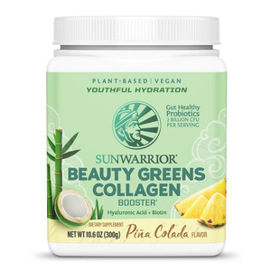 Sunwarrior Beauty Greens Pina Colada Flavor Collagen Booster, 300 g