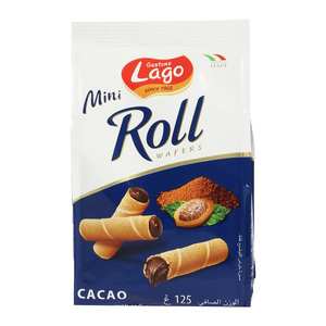 Gastone Lago Mini Wafer Roll Cacao 125 g