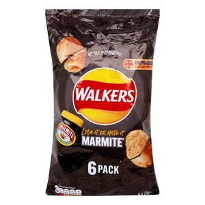 Walkers Potato Chips Marmite, 6 x 25 g
