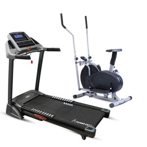 Techno Gear Motorized Treadmill ET1501A 2.5HP+ Techno Gear Elliptical Bike HAC001E-1A