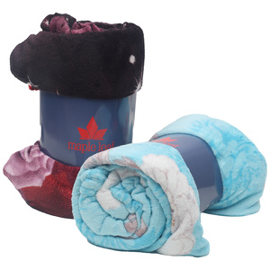 Maple Leaf Flannel Blanket 200 x 220cm Assorted