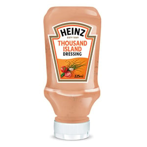Heinz Rich Thousand Island Salad Dressing Top Down Squeezy Bottle 225ml