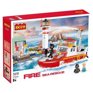 Skid Fusion Marine Fire Boat, 411 Pcs, 3618