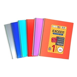 Exceed Wide Ruled Spiral Notebook A4 1Subject 100 Sheets Assorted Per Pc