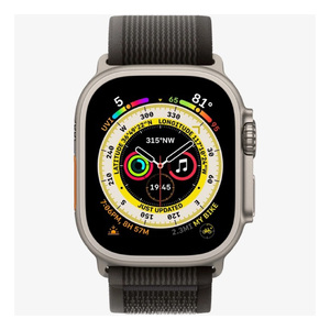 Apple Watch Ultra GPS + Cellular, 49mm, Natural, Black/Gray Trail Loop, M/L, (MQFX3)