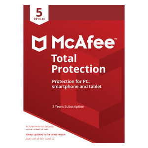 McAfee Total Protection, 5 Devices, 3 Year Subscription