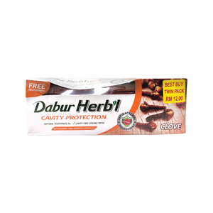Dabur ToothPaste Clove 2x150g Free Toothbrush