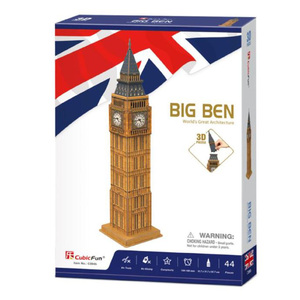 Cubic Fun Big Ben London Architecture 3D Puzzle, 44 Pcs, Brown, C094H