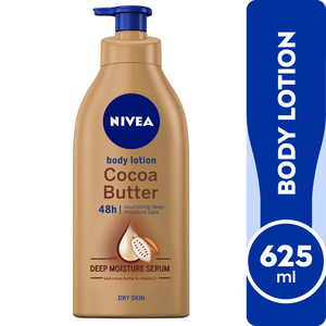 Buy Nivea Body Lotion Cocoa Butter Vitamin E Dry Skin 625 ml Online at Best Price | Body Lotion | Lulu UAE in Saudi Arabia