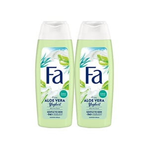 اشتري قم بشراء Fa Aloe Vera Yoghurt Shower Cream Value Pack 2 x 250 ml Online at Best Price من الموقع - من لولو هايبر ماركت Shower Gel&Body Wash في الكويت