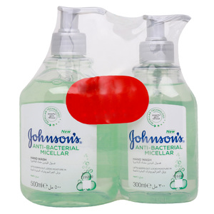 Johnson's Anti-Bacterial Micellar Handwash 500 ml + 300 ml