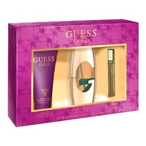 Guess Gold  Eau De Parfum 75ml + 200ml Body Lotion + 15ml Mininture Gift Set for Women