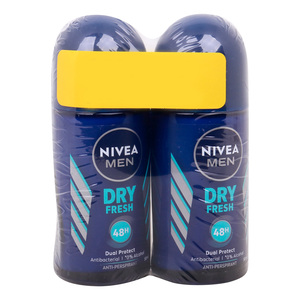 Nivea Men Roll On Dry Fresh, 50 ml x 2 Pcs