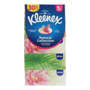 Kleenex Tissue Natural Collection 2ply Value Pack 5 x 170 Sheets
