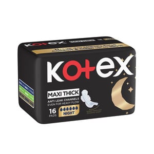 Kotex Maxi Protect Thick Overnight Protection Sanitary Pads with Wings 16 pcs