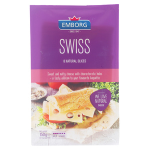 Emborg Swiss Cheese Slices 150 g