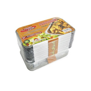 Home Mate Jumbo Pack Aluminium Container With Lid 50 pcs
