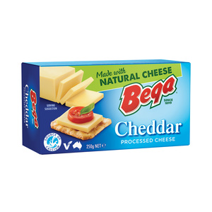 Bega Processed Cheddar Cheese 250 g