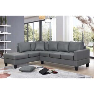 Maple Leaf PVC Corner Sofa MD1154 Grey