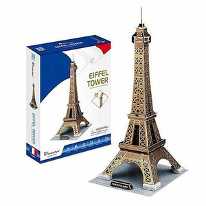 Cubic Fun Eiffel Tower 3D Puzzle, 39 Pcs, Brown, C044H