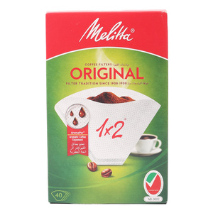 ميليتا مرشحات القهوة الأصلية 2 في 1 ، 40 قطعة