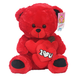 Fabiola Teddy Bear Plush With Heart 40cm J3001-2 Assorted